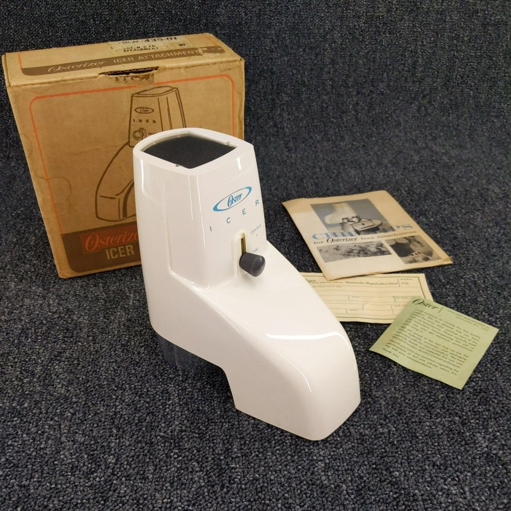 Vintage 60s Oster Osterizer Blender Ice‎ Attachment Model 435 White Crusher